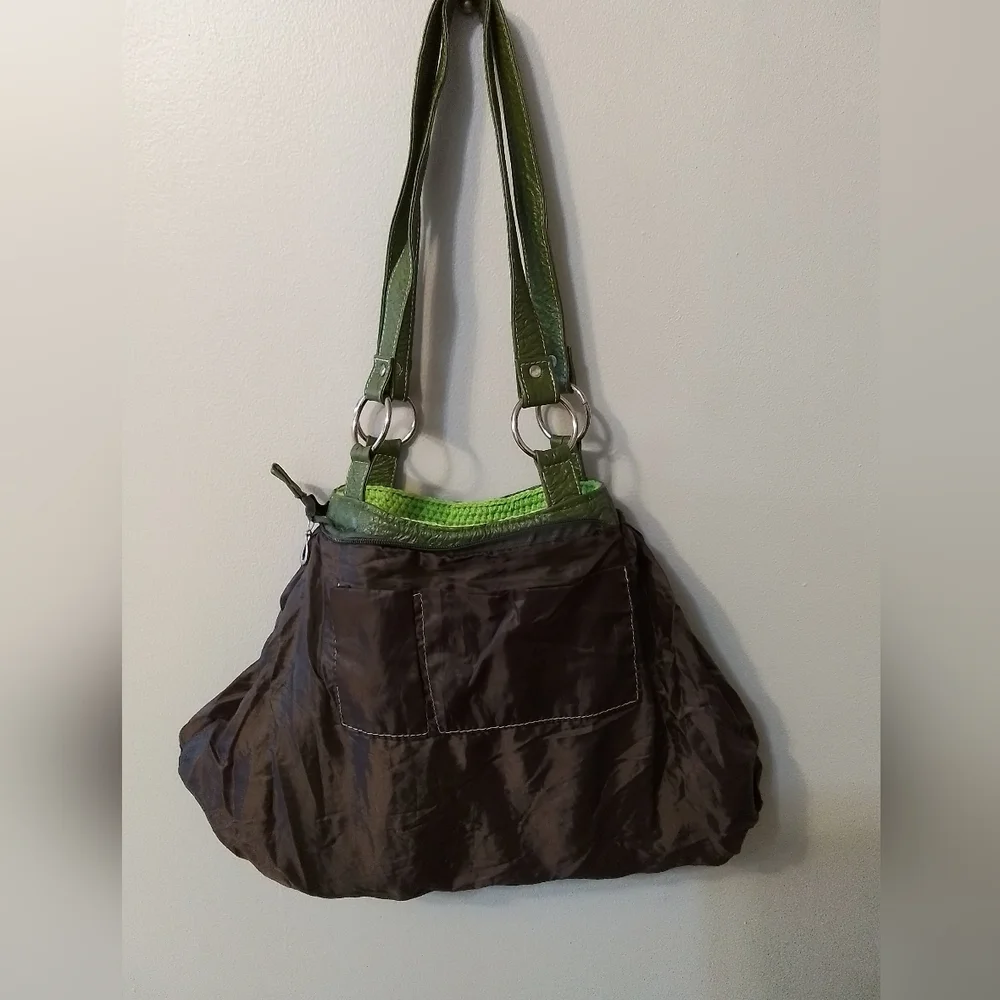 Crochet / Knitted Lime Green Shoulder bag - Picture 6 of 6